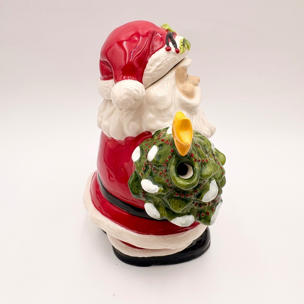 Blue Sky The Holiday Collection Santa Claus Teapot Christmas Tree Candy Cane - Picture 2 of 7
